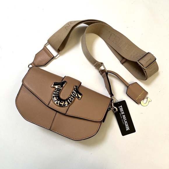 NWT Original TRUE RELIGION Shoulder Flap Bag Crossbody Signature Logo Horseshoe - Picture 2 of 8